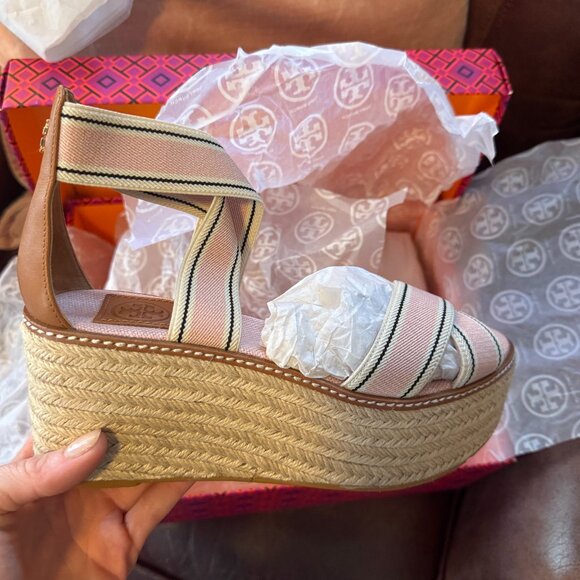 Tory Burch Blush 50 MM Frieda Espadrille - Picture 1 of 8